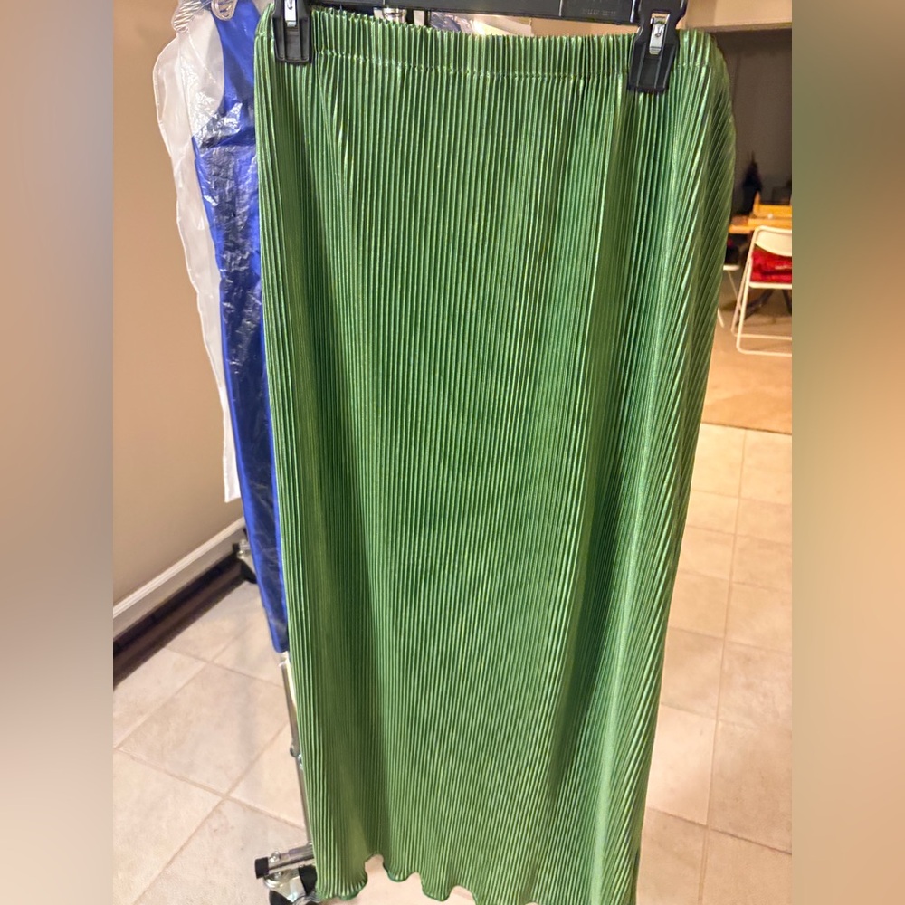 BOGO plus Green Pleated Skirt